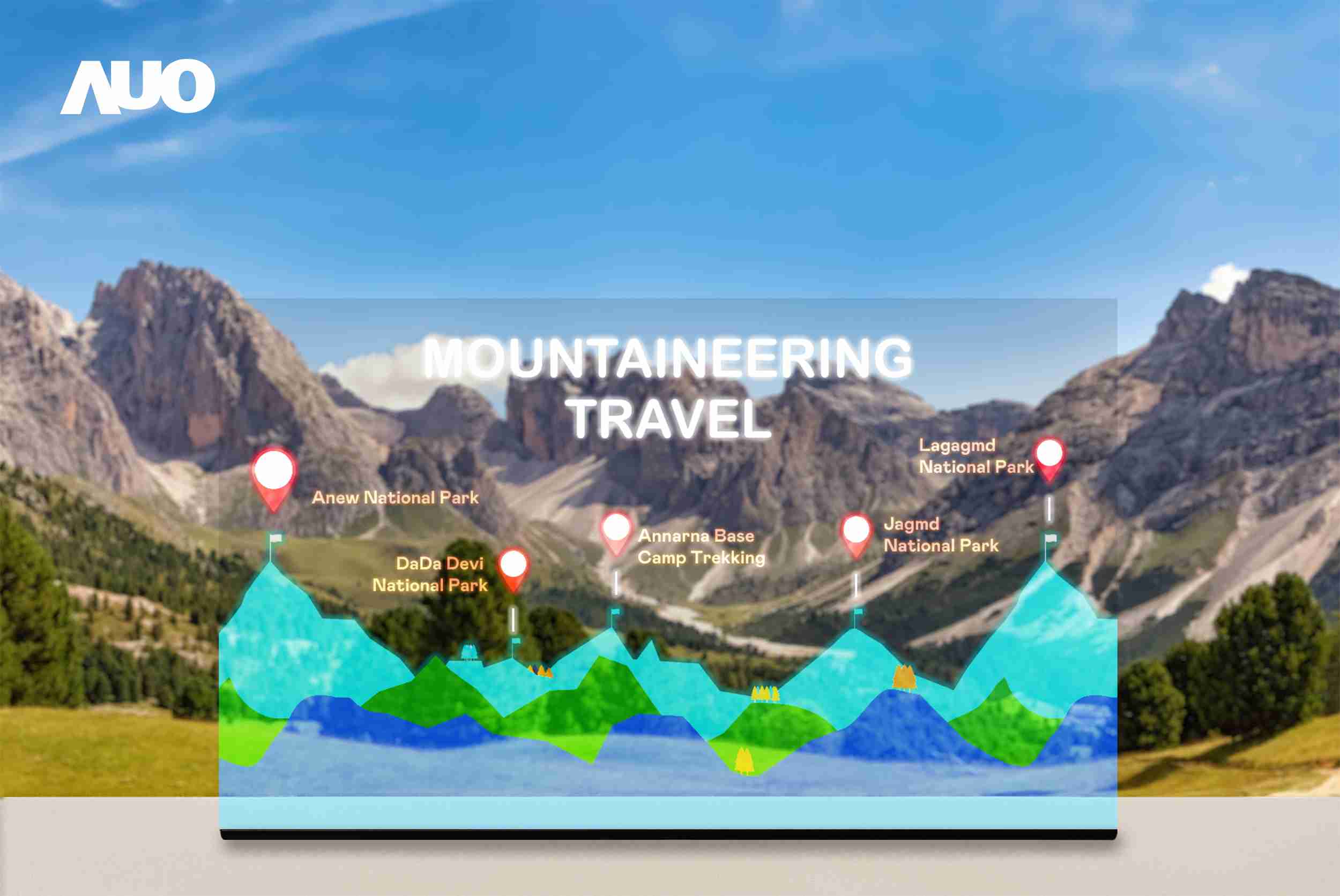 尊龙集团展示全球单片尺寸最大(*)42吋透明Micro LED显示器拼接而成的〝64吋透明Micro LED显示器〞，，，，具备高透明度、、1,000 nits高亮度、、、、广色域、、、、采用三边无边框的无缝拼接等多重特色，，，呈现超高清、、、细腻画质而不遮挡后方视觉，，，，满足层峰需求，，，可广泛运用于零售、、、艺术展览或商业空间等场域